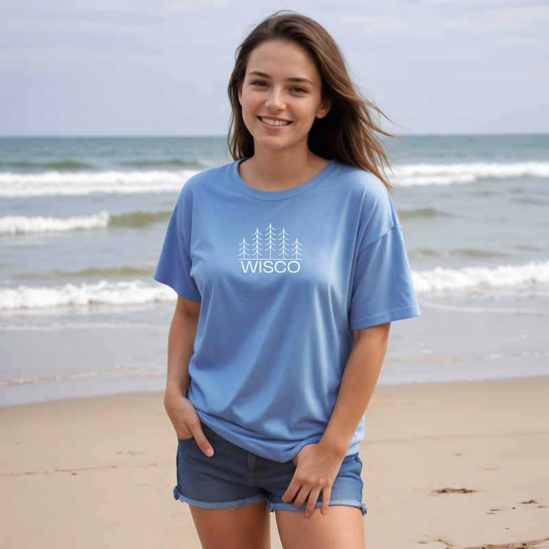 "Wisco"Relaxed Fit Crew Unisex T-Shirt