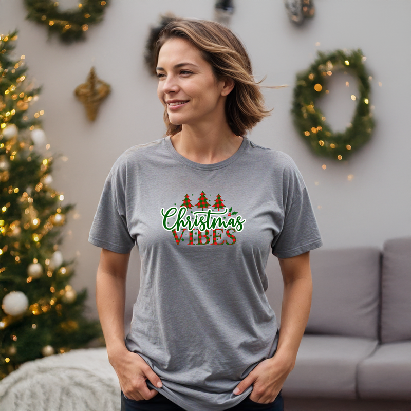 "Christmas Vibes"Relaxed Fit Crew Unisex T-Shirt