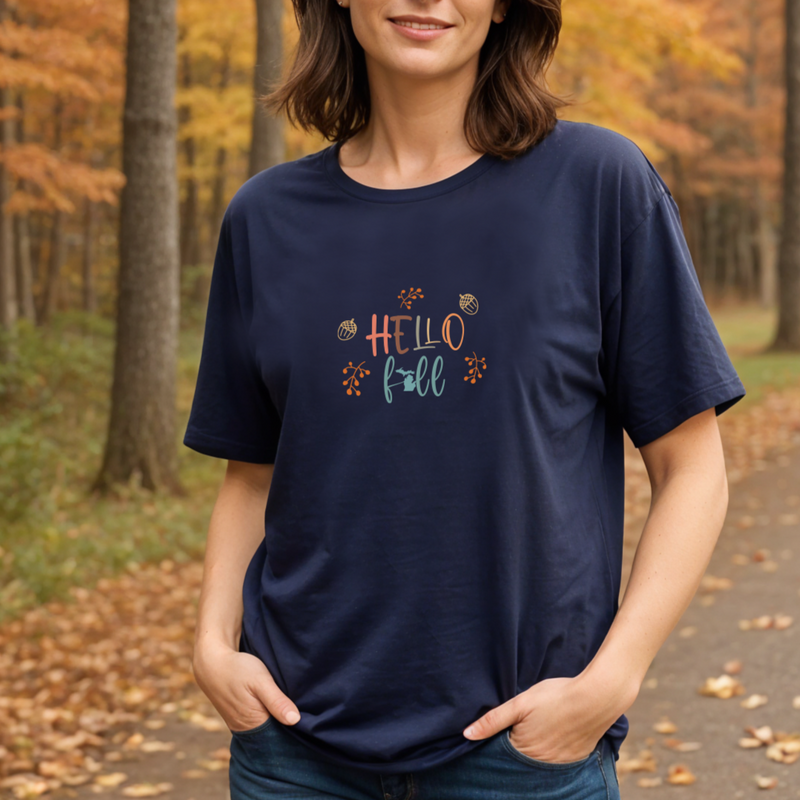 "Welcome Fall"Relaxed Fit Crew Unisex T-Shirt