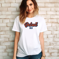 "313 Baseball"Relaxed Fit Crew Unisex T-Shirt