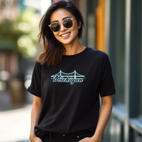 "Mackinac Bridge"Relaxed Fit Crew Unisex T-Shirt