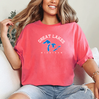 "5 Great Lakes"Relaxed Fit Crew Unisex T-Shirt