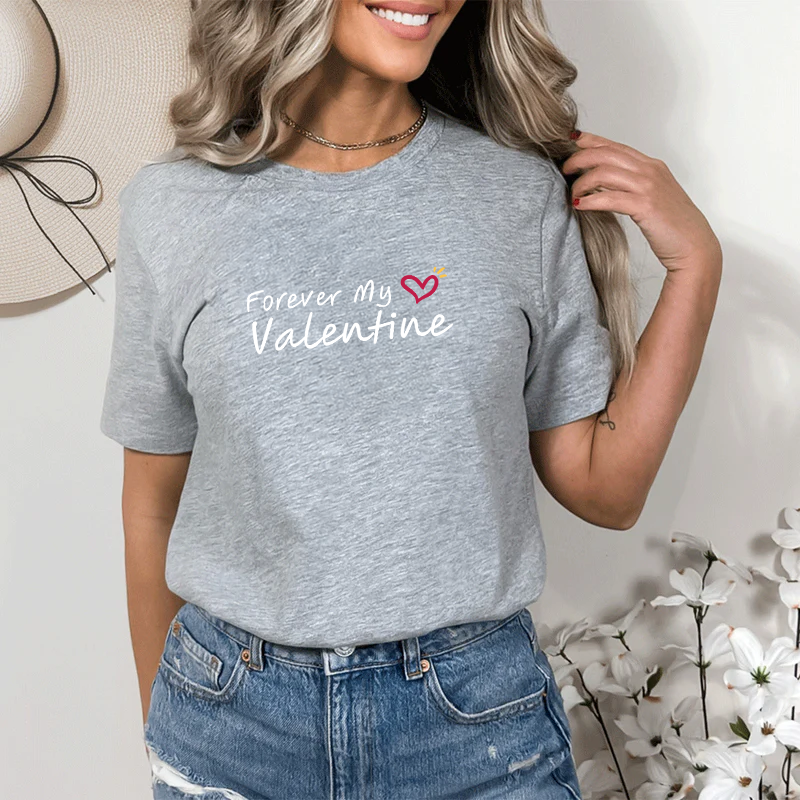 "My Valentine.... Forever"Relaxed Fit Crew Unisex T-Shirt