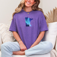 "Minnesota Northern Lights"Relaxed Fit Crew Unisex T-Shirt