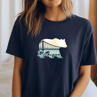 "Bear Bridge"Relaxed Fit Crew Unisex T-Shirt