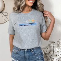 "Lake Michigan"Relaxed Fit Crew Unisex T-Shirt