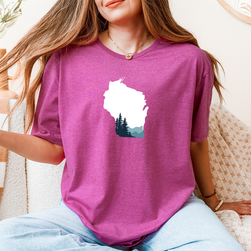 "Wisconsin Vista"Relaxed Fit Crew Unisex T-Shirt