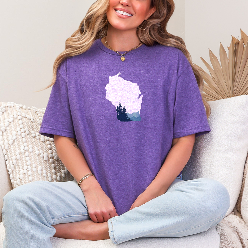 "Wisconsin Vista"Relaxed Fit Crew Unisex T-Shirt