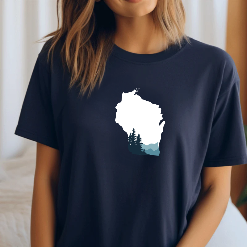 "Wisconsin Vista"Relaxed Fit Crew Unisex T-Shirt