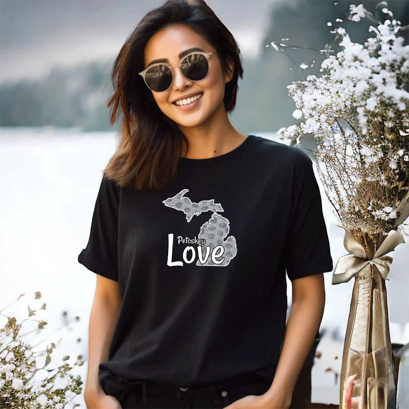 "Petoskey Love"Relaxed Fit Crew Unisex T-Shirt