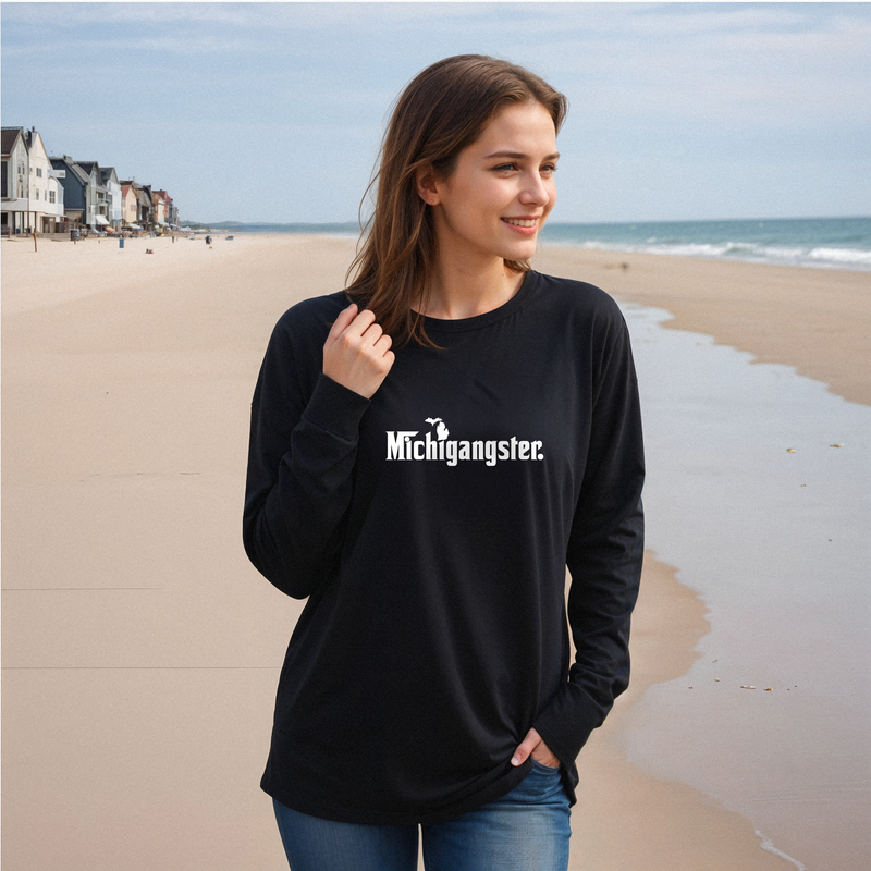 "MICHIGANGSTER"Relaxed Fit Long Sleeve Unisex T-Shirt