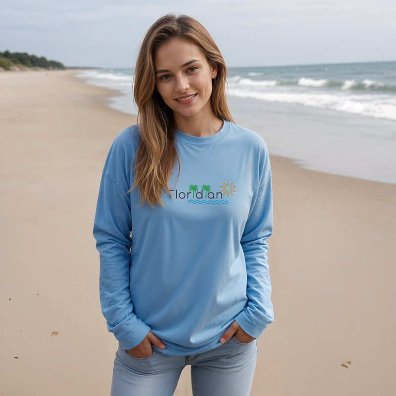 "Floridian"Relaxed Fit Long Sleeve T-Shirt