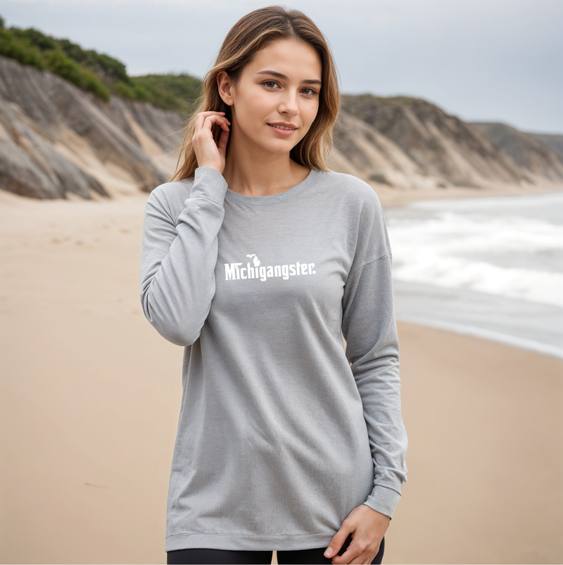 "MICHIGANGSTER"Relaxed Fit Long Sleeve Unisex T-Shirt