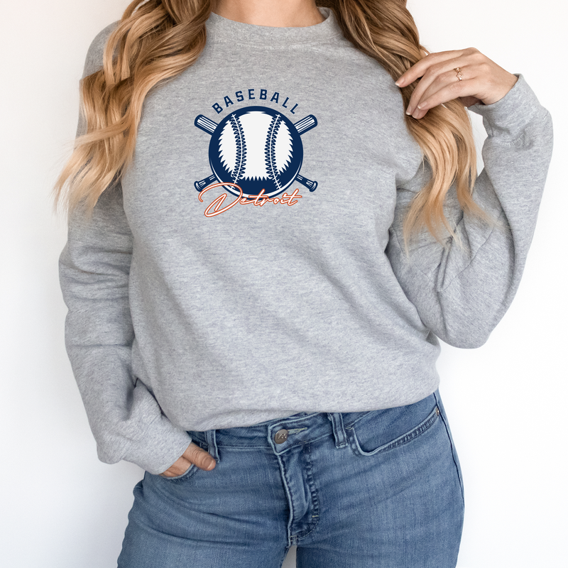 "Baseball In The D"Relaxed Fit Long Sleeve Unisex T-Shirt