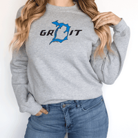 "Motor City Grit"Relaxed Fit Long Sleeve T-Shirt