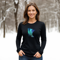 "Minnesota Northern Lights"Relaxed Fit Long Sleeve Unisex T-Shirt