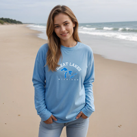 "5 Great Lakes"Relaxed Fit Long Sleeve Unisex T-Shirt