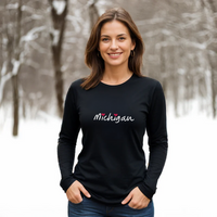 "I Love Michigan"Relaxed Fit Long Sleeve Unisex T-Shirt