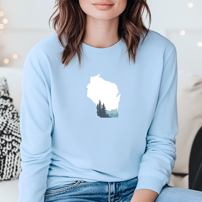 "Wisconsin Vista"Relaxed Fit Long Sleeve Unisex T-Shirt