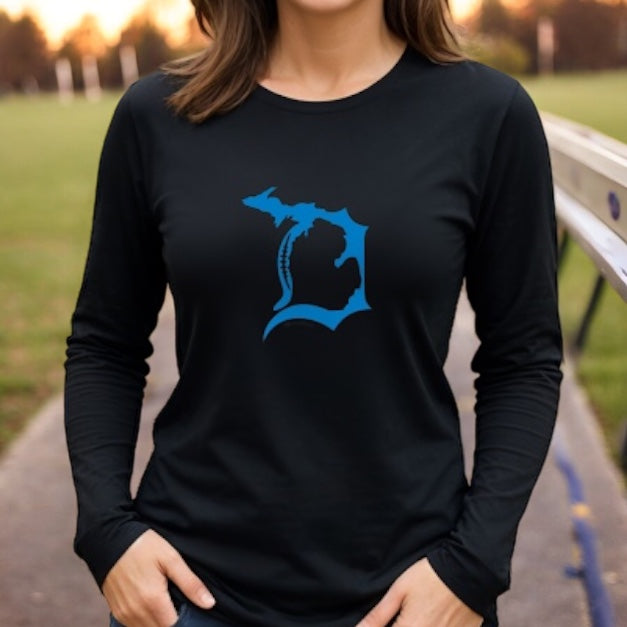 "Football In The D"Relaxed Fit Long Sleeve T-Shirt