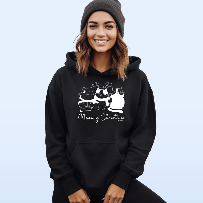 "A Very Meowy Christmas"Relaxed Fit Classic Unisex Hoodie