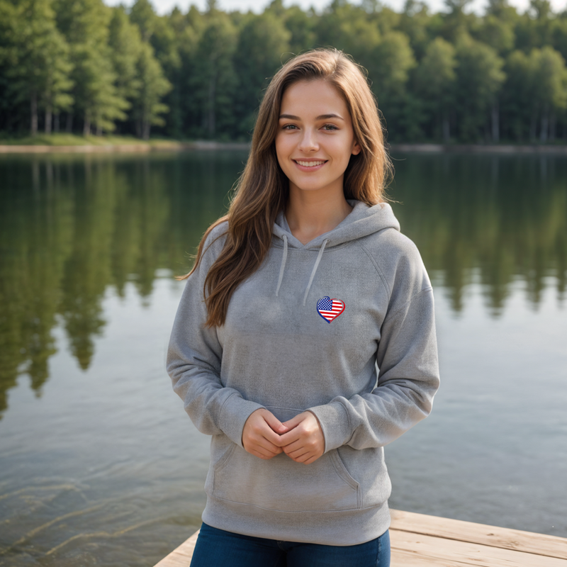 SALE "I Love America"Relaxed Fit Classic Unisex Hoodie