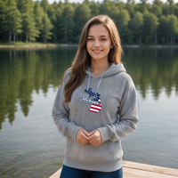 "Patriotic Michigan"Relaxed Fit Classic Hoodie