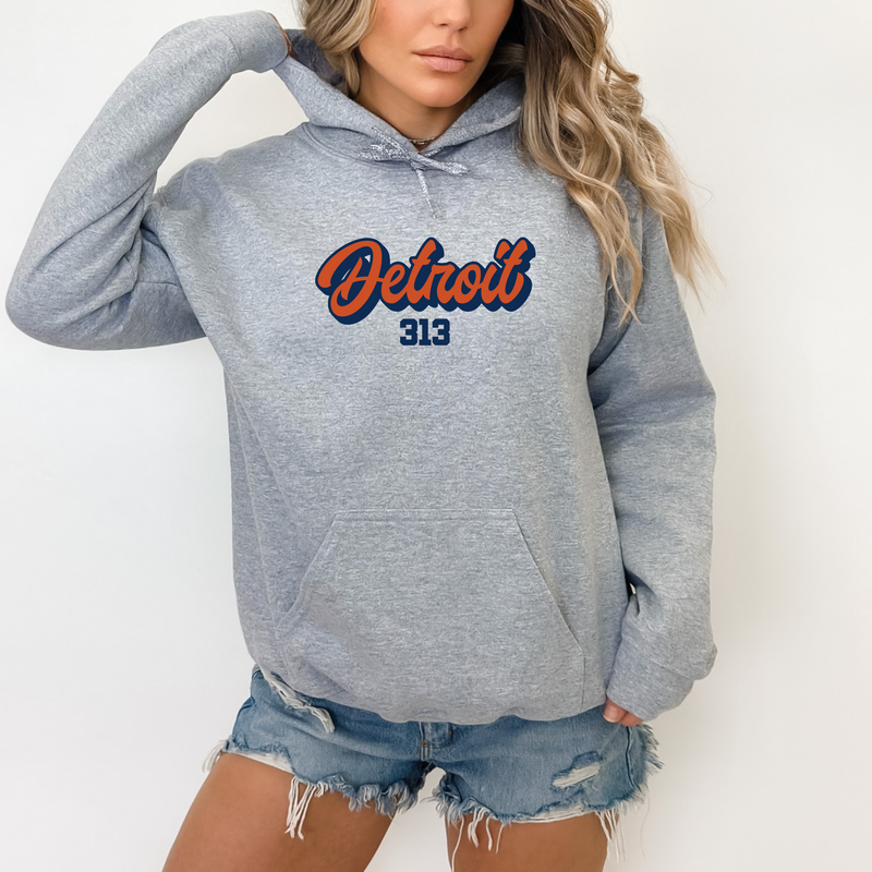 "313 Baseball"Relaxed Fit Classic Unisex Hoodie