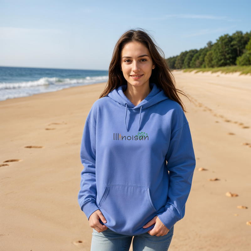 "Illinoisan"Relaxed Fit Classic Unisex Hoodie