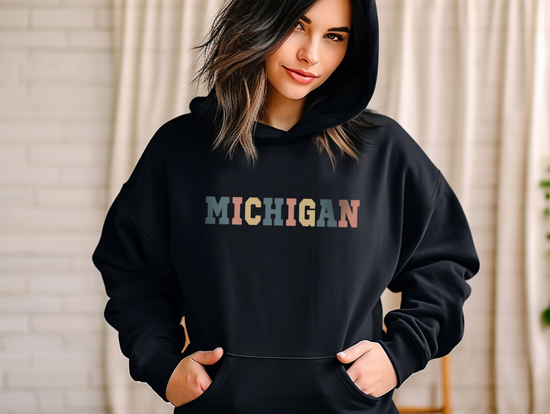 "Timeless Michigan"Relaxed Fit Classic Unisex Hoodie