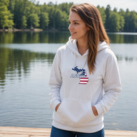 "Patriotic Michigan"Relaxed Fit Classic Hoodie