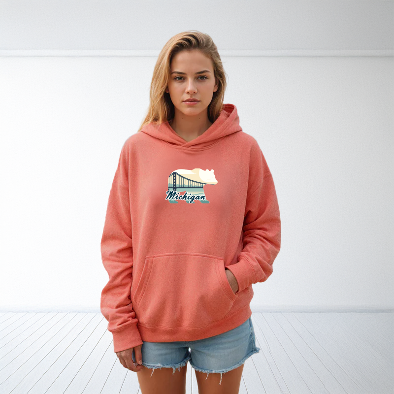 "Bear Bridge"Relaxed Fit Classic Unisex Hoodie