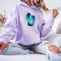 "Wisconsin Northern Lights"Relaxed Fit Classic Unisex Hoodie