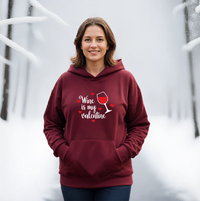 "Wine Is My Valentine"Relaxed Fit Classic Unisex Hoodie