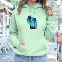 "Wisconsin Northern Lights"Relaxed Fit Classic Unisex Hoodie