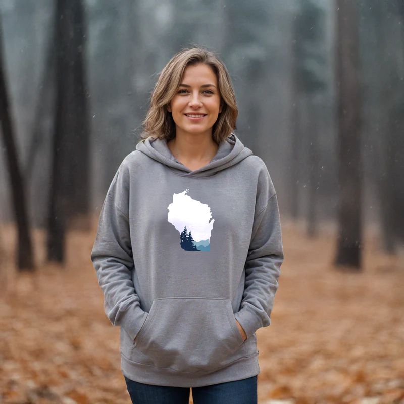 "Wisconsin Vista"Relaxed Fit Classic Unisex Hoodie