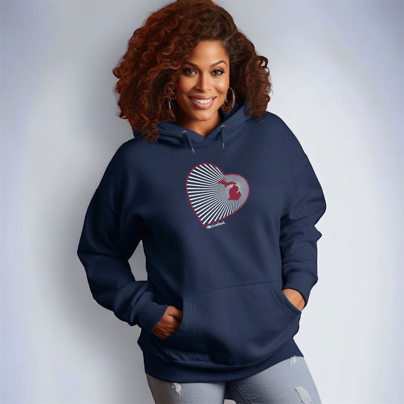 "Michigan Heart"Relaxed Fit Classic Unisex Hoodie