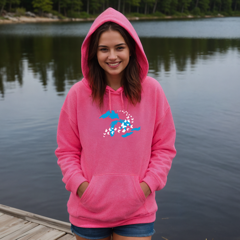 "Great Lakes Butterfly"Relaxed Fit Classic Unisex Hoodie