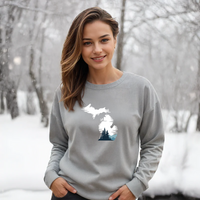 "Michigan Vista"Relaxed Fit Classic Crew Unisex Sweatshirt