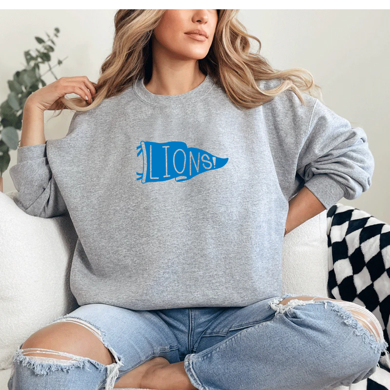 SALE "Let's Go Lions"Relaxed Fit Classic Crew Unisex Sweatshirt