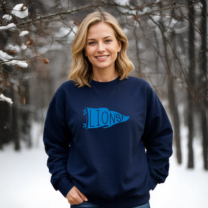 "Let's Go Lions"Relaxed Fit Classic Crew Unisex Sweatshirt