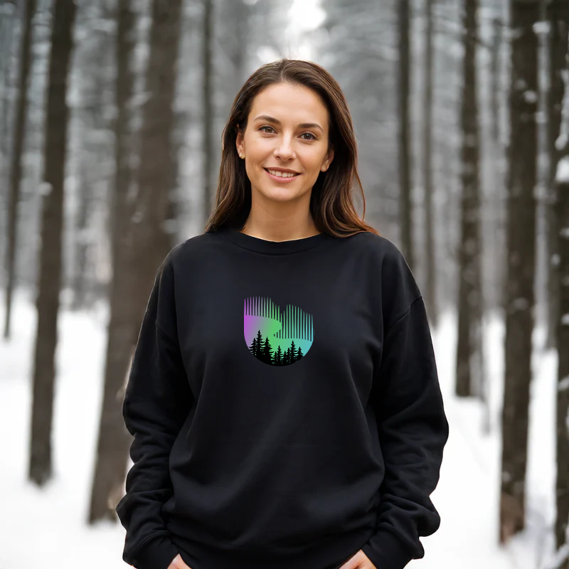 "Northern Lights"Relaxed Fit Classic Crew Unisex Sweatshirt