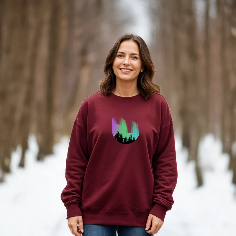 "Northern Lights"Relaxed Fit Classic Crew Unisex Sweatshirt