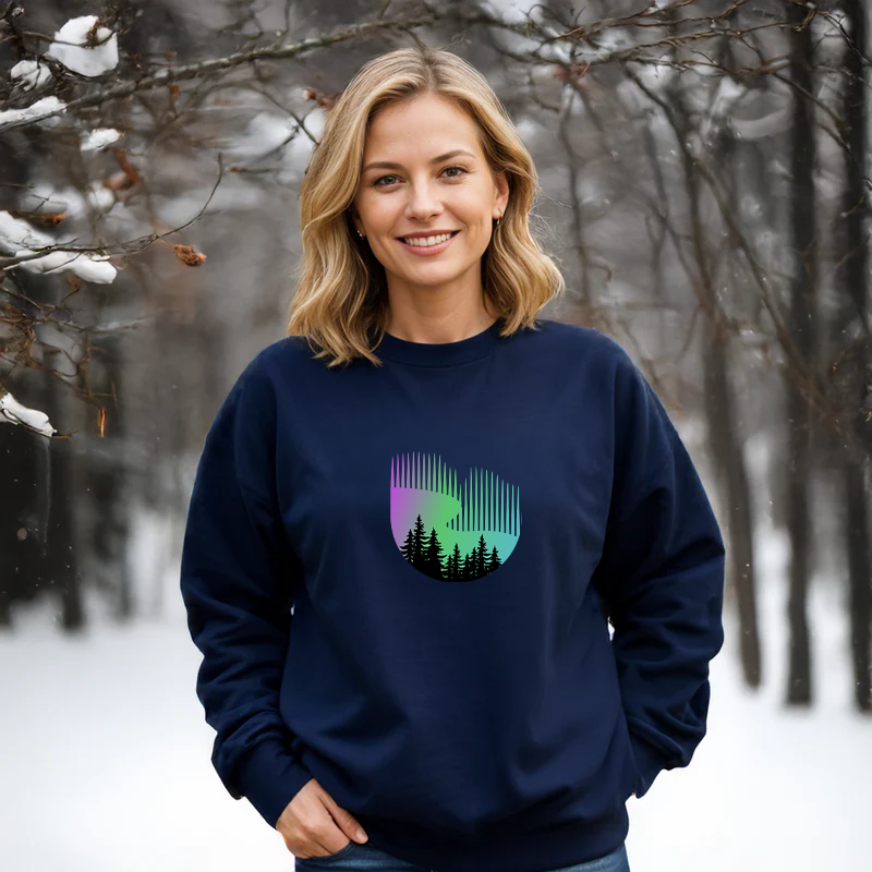 "Northern Lights"Relaxed Fit Classic Crew Unisex Sweatshirt