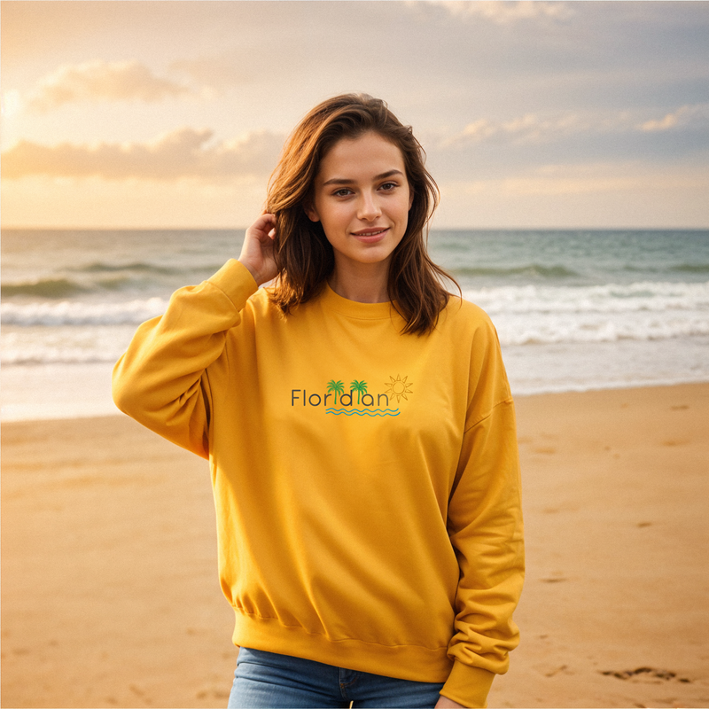 "Floridian"Relaxed Fit Classic Crew Unisex Sweatshirt