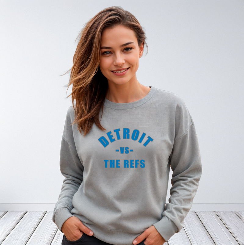 "Detroit -vs- The Refs"Relaxed Fit Classic Crew Unisex Sweatshirt