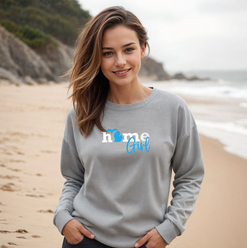 "Home Girl"Relaxed Fit Classic Crew Unisex Sweatshirt