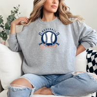 "Baseball In The D"Relaxed Fit Classic Crew Unisex Sweatshirt