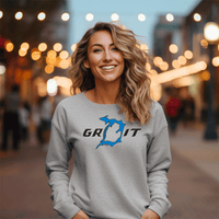 "Motor City Grit"Relaxed Fit Classic Crew Sweatshirt