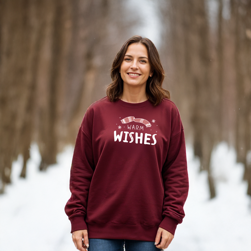 "Warm Wishes"Relaxed Fit Classic Crew Unisex Sweatshirt